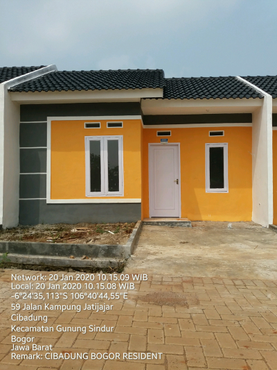 foto contoh rumah perumahan Cibadung Bogor Residence