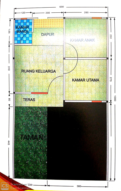 foto denah rumah tipe 30/60 perumahan HARI RESIDENCE