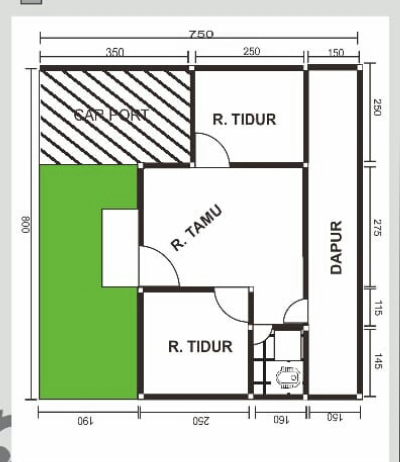 foto denah rumah tipe 36/60 perumahan GRAND CITY RESIDENCE