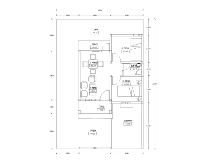 foto denah rumah tipe 36 perumahan NIRWANA RESIDENCE