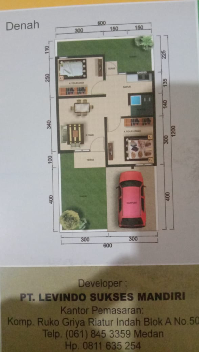 foto denah rumah tipe 36 perumahan Perumahan Cemara Residence