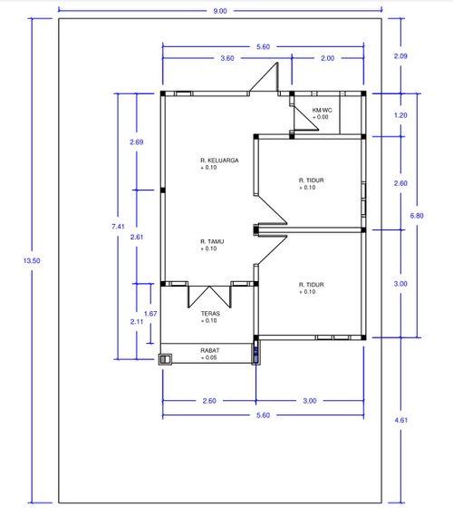 foto denah rumah tipe 36 perumahan CAHAYA SENOPATICH