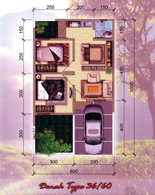 foto denah rumah tipe Subsidi perumahan Mutiara Galpak Regency