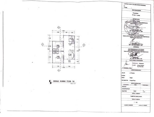 foto denah rumah tipe 36 perumahan INTAN PERMATA RESIDENCE