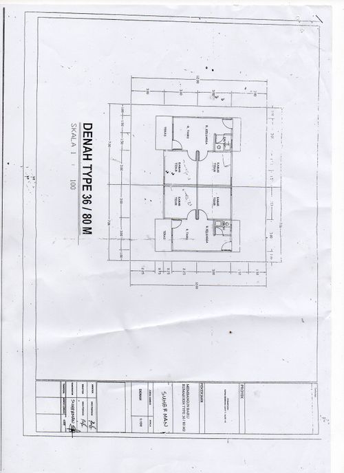 foto denah rumah tipe 36 perumahan PERUMAHAN GREEN FARENSA 4