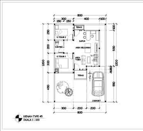 foto denah rumah tipe Miimalis Modern (komersil) perumahan RUMAH KITA RESIDENCE
