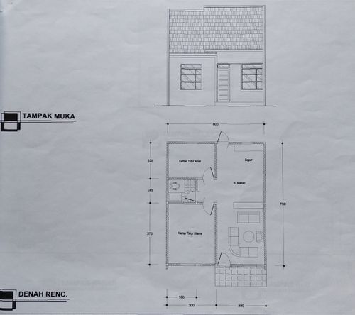 foto denah rumah tipe 36 perumahan LEMATANG MULYA RESIDENCE