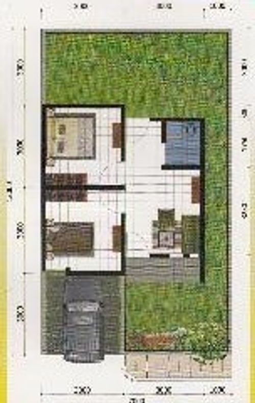 foto denah rumah tipe 36/84 Lama perumahan Perumnas Pondok Indah Cianjur