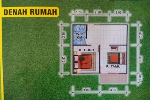 foto denah rumah tipe 36 perumahan MARISA 12