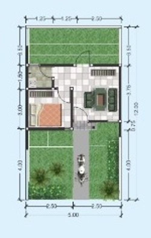 foto denah rumah tipe 24 perumahan THE METRO GRAHA -LA DIAMOND