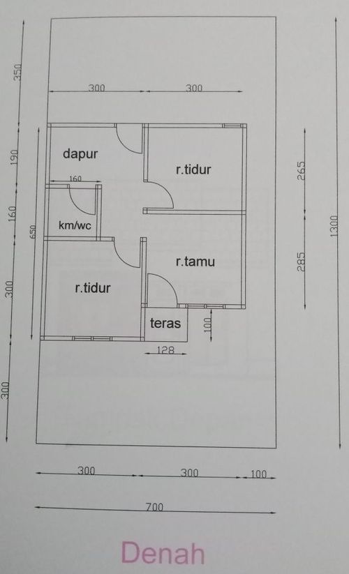 foto denah rumah tipe 36 perumahan Muzazi Village