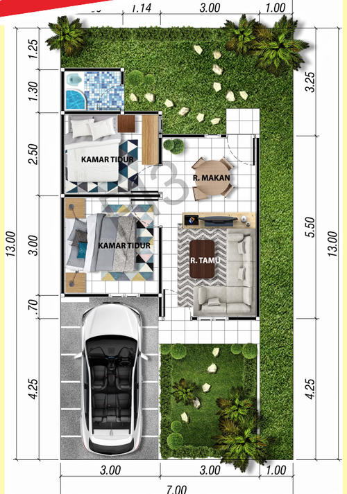 foto denah rumah tipe 36_a perumahan PONDOK INDAH 3