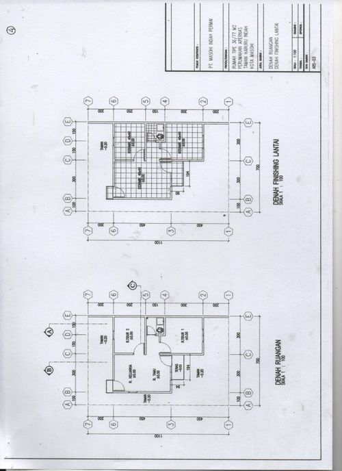 foto denah rumah tipe 36/77 perumahan PERUMAHAN TAMAN HARURU INDAH (THI) MASOHI