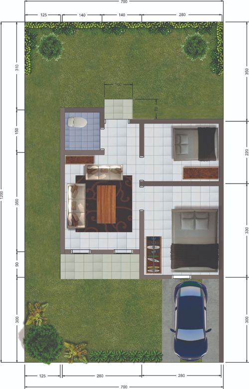 foto denah rumah tipe RSt.30/84 perumahan Bukit Assorajang Permai