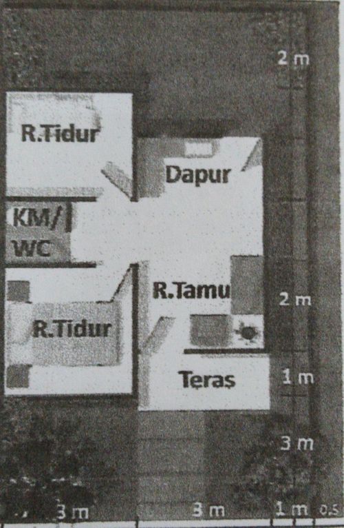 foto denah rumah tipe 36/82 perumahan Pelita Regency