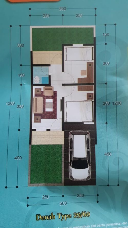 foto denah rumah tipe 29 perumahan PONDOK SUKASARI ASRI