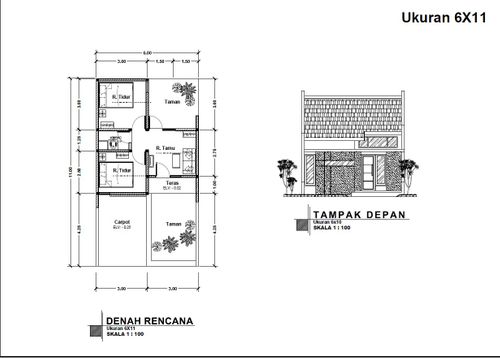 foto denah rumah tipe 30 perumahan Griya Puri Asri