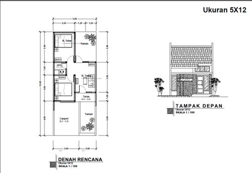 foto denah rumah tipe 30 perumahan Griya Puri Asri