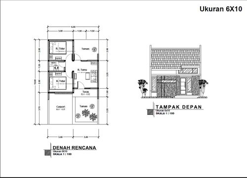 foto denah rumah tipe 30 perumahan Griya Puri Asri