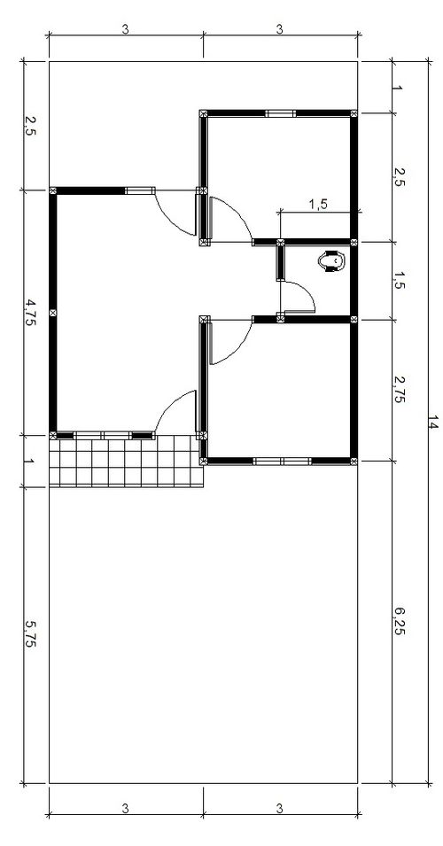 foto denah rumah tipe 36/84 perumahan KEBUN BIBIT BUAH 2