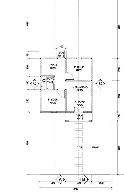 foto denah rumah tipe RST.36/120 perumahan Batu Belaman Regency