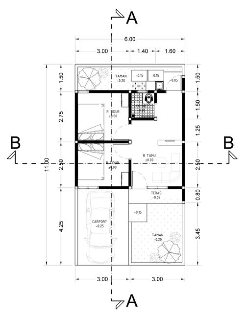 foto denah rumah tipe 36 perumahan GRAND HANDAYANI RESIDENCE