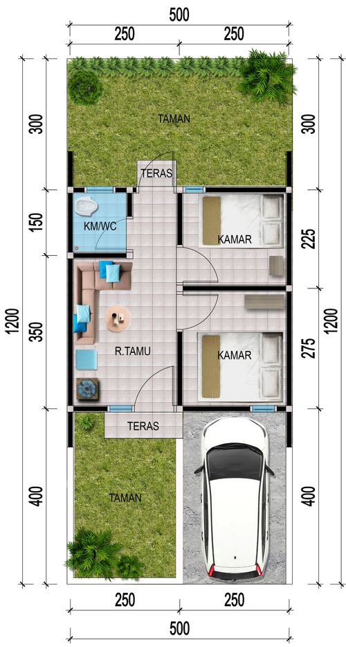foto denah rumah tipe 27 perumahan Citra harmoni 5