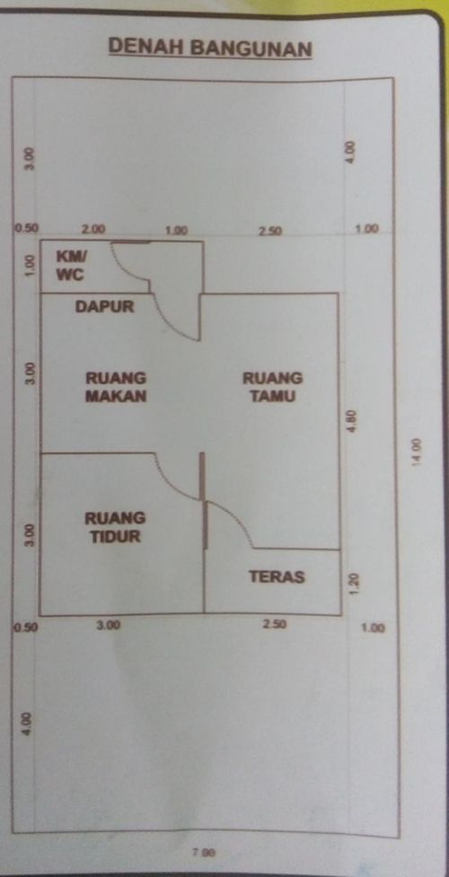 foto denah rumah tipe 36 perumahan Komplek kalimantan batara 2