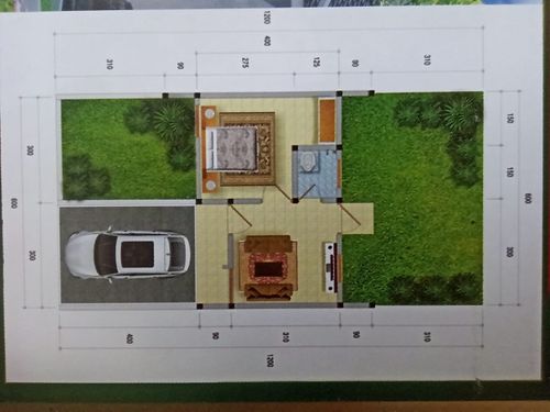 foto denah rumah tipe Asoka  perumahan PURI DELTA KIARA