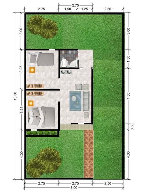 foto denah rumah tipe 36 perumahan Pioneer Residence