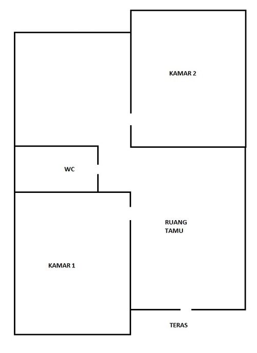 foto denah rumah tipe 36/104 (Pintu 1) perumahan GREEN DUTA