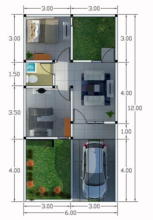 foto denah rumah tipe 47 perumahan GRAND ZAM ZAM REGENCY