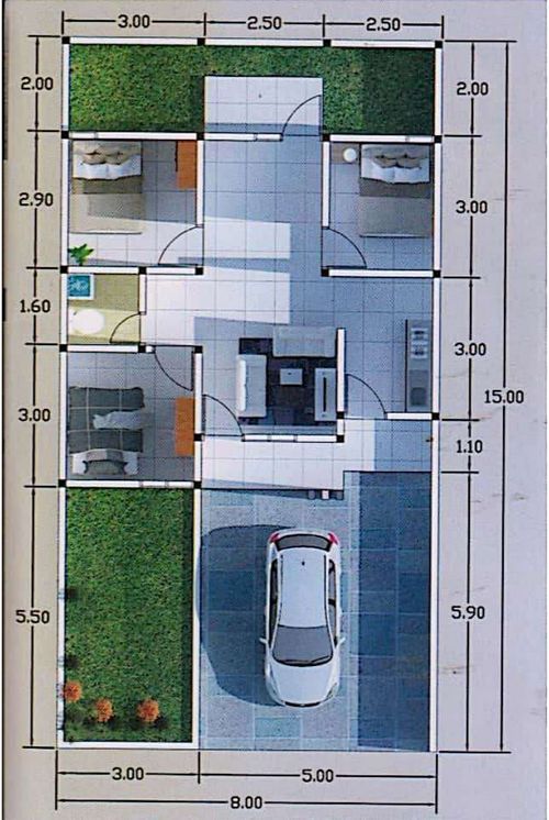 foto denah rumah tipe 62 perumahan MUTIARA CEPU