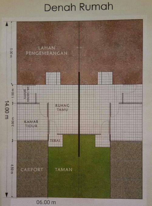 foto denah rumah tipe 22 perumahan Cidura Regency
