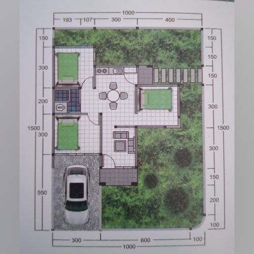foto denah rumah tipe 57/150 perumahan D Merakmas