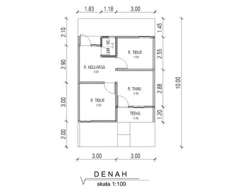 foto denah rumah tipe 36/60 perumahan GRAHA KENCANA PRIMA