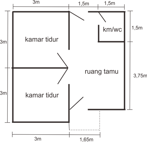 foto denah rumah tipe subsidi perumahan sangatta tama city 4