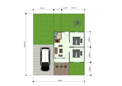 foto denah rumah tipe 36 perumahan Perumahan Adzikro 