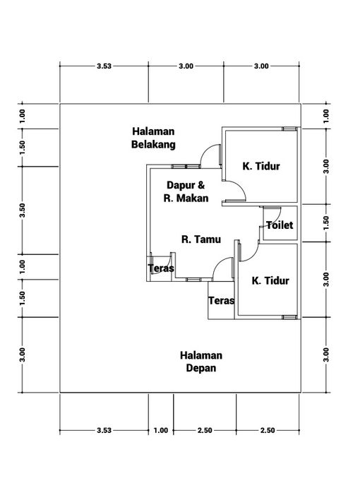 foto denah rumah tipe subsidi perumahan GRIYA SHAFWAH OETALU 