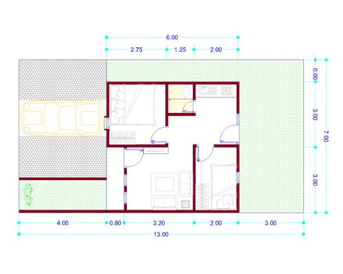 foto denah rumah tipe 36 perumahan Sekapur Sirih 2 Residence