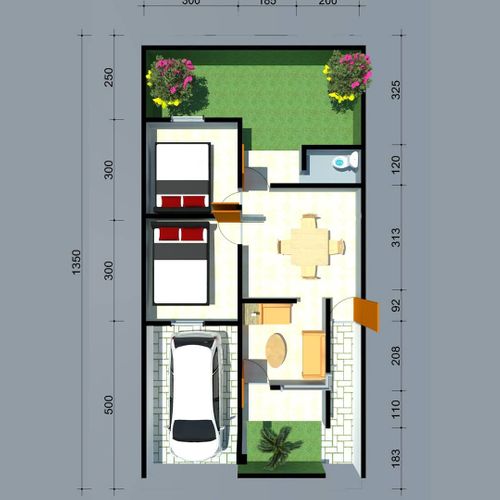 foto denah rumah tipe 30 perumahan GREEN GARDEN 2