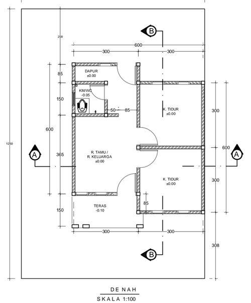 foto denah rumah tipe 36 perumahan TATA DEWI RESIDENCE 2