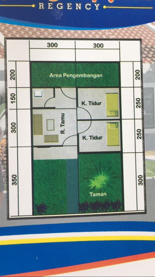 foto denah rumah tipe 29/60 perumahan Ambar Bumi Mutiara Regency