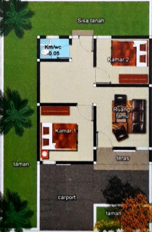 foto denah rumah tipe RUMAH TAPAK perumahan AGIS Villages 1