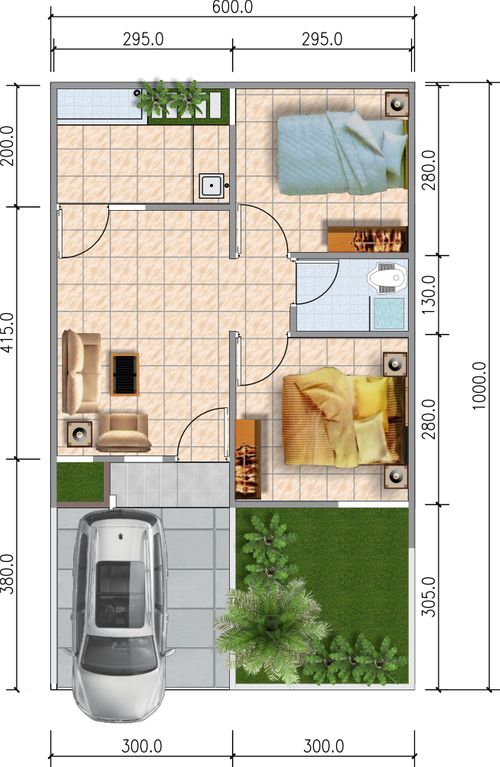 foto denah rumah tipe  T. 40/60 perumahan CLUSTER MUTIARA LATANSA 