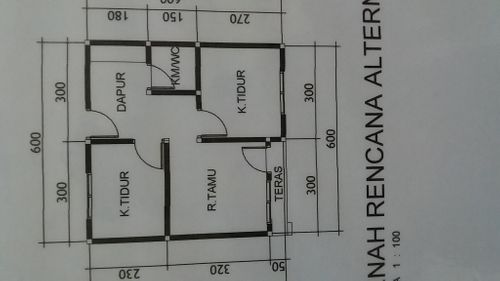foto denah rumah tipe 36 perumahan Griya Alam Indah 3