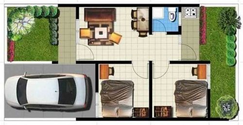 foto denah rumah tipe FLPP perumahan CITRA AYU LESTARI