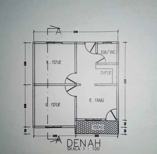 foto denah rumah tipe 36 perumahan Bumi Langgeng Sejahtera 2