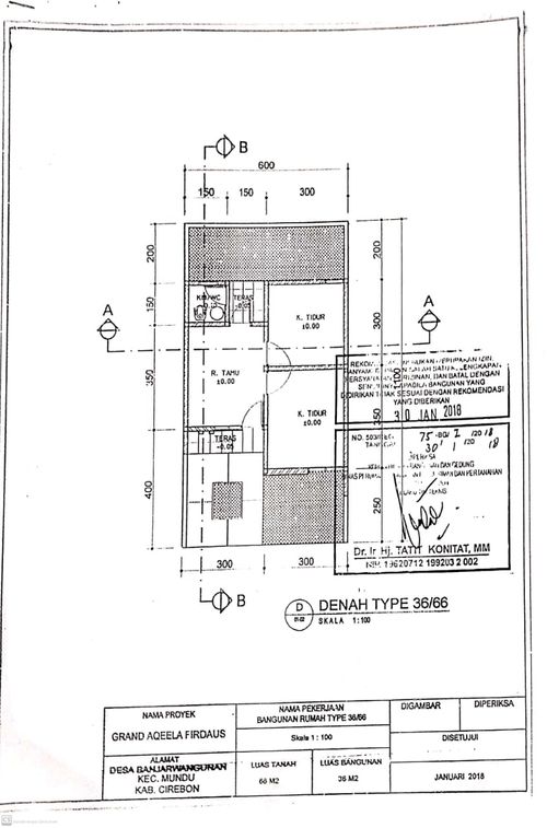 foto denah rumah tipe M  perumahan GRAND AQEELA FIRDAUS