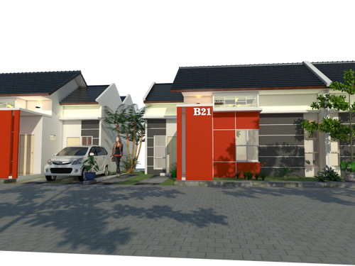 foto denah rumah tipe Rose perumahan Bumi Raya